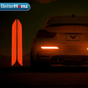 Betterhumz Pentru BMW Universale 2 buc Portbagaj Coada de Siguranță de Avertizare Autocolante Reflectorizante Mașină de Iluminat Luminos Reflector Spate Decal