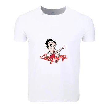 Betty Boop Moda Bumbac Dimensiuni Mari, Elevii De Vara T-Shirt Cu Maneci Scurte Bărbați, Femei, Băieți Și Fete Tricou Tricouri Tricou Copii