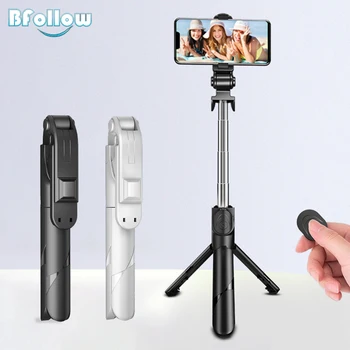 BFOLLOW 3 in 1 Trepied Bluetooth Selfie Stick pentru iPhone Xiaomi Tiktok Apel Video de pe Youtube Vlog Google Clasă Zoom Întâlnire