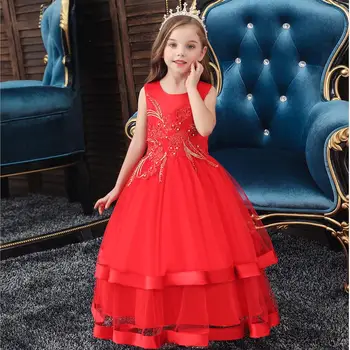 BH-5019#Copii Floare rochie costum de băiat minge lungă rochie de mireasa rochii de partid roșu Albastru Regal Alb roz ieftine en-gros Fete