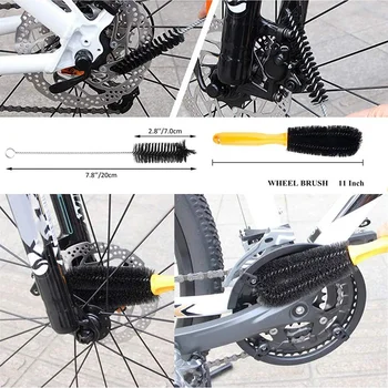 Bicicleta Instrumente de Curățare Set (9 bucăți) Biciclete Perie Curata Kit Potrivit pentru Biciclete și Biciclete Pliabile Lant/Demaraj/Sprcket/Anvelope Colț Rugina