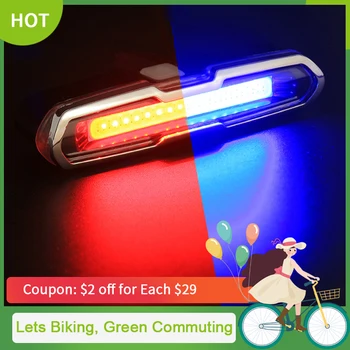 Bicicleta LED lumini de coada reîncărcabilă USB din față și spate lumini de biciclete coada lumina portabil MTB drum auto stopuri lumini de avertizare
