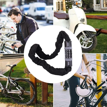 Bicicleta parola de Blocare Timp Masuri de Blocare a Lanțului de Bicicletă Anti-Furt din Oțel Cod Parolă de Blocare Motocicleta Biciclete Electrice Accoessories