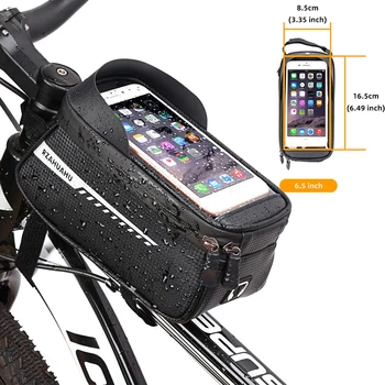 Bicicleta Sac Impermeabil Impermeabil Cadru Sus Fata Tub Sac de Ciclism Reflectorizante 6.5 în Caz de Telefon Touchscreen Genti Accesorii pentru Biciclete