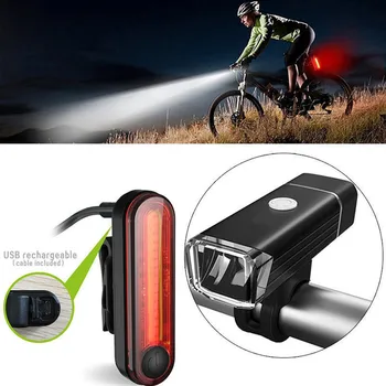 Biciclete Biciclete Lumini USB LED Reîncărcabilă Set de Munte Ciclu Fata Spate Faruri de Bicicleta Lampa cu Bicicleta Lanterna Pentru Bicicleta 911