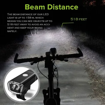 Biciclete Biciclete Lumini USB LED Reîncărcabilă Set de Munte Ciclu Fata Spate Faruri de Bicicleta Lampa cu Bicicleta Lanterna Pentru Bicicleta 911