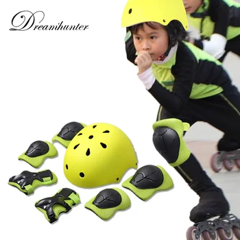 Biciclete Casca 7 In 1 Set Sport de Protecție apărătoare de Siguranță pentru Copii Cot Încheietura mâinii genunchiere Copii Skate Role Skateboard genunchiere