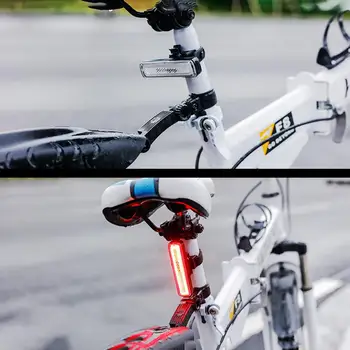 Biciclete coada lumina LED-uri de avertizare USB Reîncărcabilă COB Lampă Margele 7 Culori 14 Moduri de Iluminare Ipx6 Impermeabil Lumini Auto