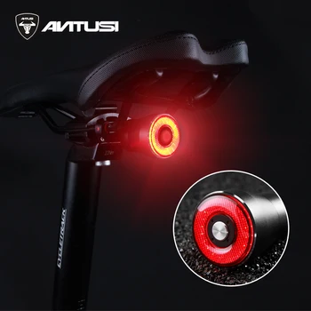Biciclete Inteligent BrakingTaillight Frana Bicicleta rezistent la apa IPX5 Lumina USB Reîncărcabilă LED Ciclism Lampa Lanterna Șa Lumina din Spate