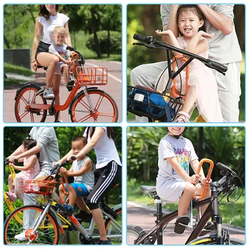 Bicicletă copil de Siguranță Scaun Pliabil Portabil Ultralight Față de Copii Biciclete Transport cu Balustrada pentru Biciclete de Munte Șa