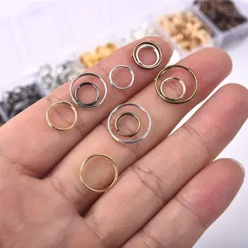 Bijuterii Conectori de Culoare Argintiu Deschis Bucle Duble Jump Inele Inel despicat pentru Bijuterii DIY Face Constatări
