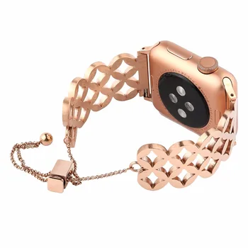 Bijuterii femei Watchband pentru iWatch Apple Watch 38mm 40mm 42mm 44mm Seria 5 4 3 2 1 Banda din Oțel Inoxidabil Curea Brățară Gol