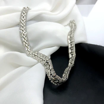 Bijuterii Moderne Lanț Colier 2020 Design Nou Strălucitoare De Înaltă Calitate De Cristal Cravată Colier Pentru Femei Bijuterii Cadouri Partid