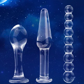 Bile de Sticlă Sex anal jucărie jucării pentru adulți Cristal cu Dop de Fund de femeie anus margele vagin Erotic Uretra curte Stick sex gay produse