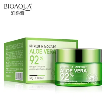 BIOAOUA 92% Extract de Aloe Vera Esența Crema Faciala Hidratanta Acnee Tratament cu Cap Negru de Demontare Albire a Pielii de Îngrijire Crema de Fata