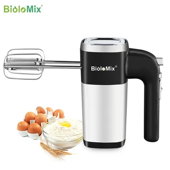 BioloMix 5 trepte 500W Electric Mixer de Mână Portabile Bucătărie Aluat Blender Cu 2 Ou Palete și Cârlige pentru Aluat