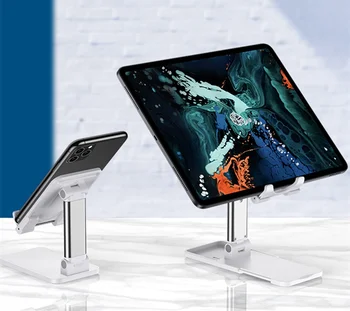 Birou nou Tablet Suport de Telefon pentru Iphone, Ipad, Desktop, Telefon Mobil Suport de Sprijin Reglabil Metalic Retractabil Titularii de Suport