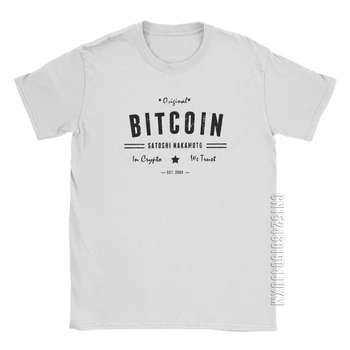 Bitcoin Original Satoshi Crypto Logo-Ul T Shirt Om Designer De Tricouri Simple O De Gât Purificat Haine De Bumbac Imprimare Tricouri