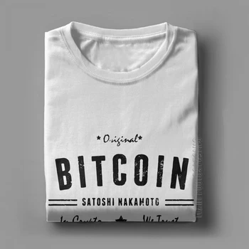 Bitcoin Original Satoshi Crypto Logo-Ul T Shirt Om Designer De Tricouri Simple O De Gât Purificat Haine De Bumbac Imprimare Tricouri