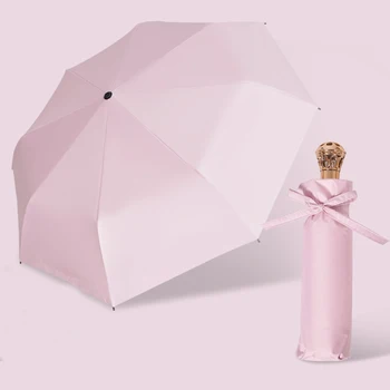 BLA Brand Coroana Mâner de Umbrelă de Ploaie Femei uv Sunny&Ploios Designer Coroana Umbrela Pentru Femei Windproof Umbrele Pliabile YS741