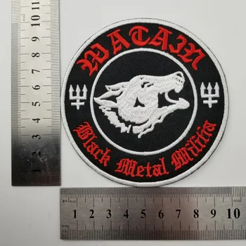 Black Metal Militia Broderie Patch-uri Militare de Fier pentru Îmbrăcăminte Patch-uri DIY Personalizate de Design de Moda se Răcească Motociclist Piept Brațul Insigne