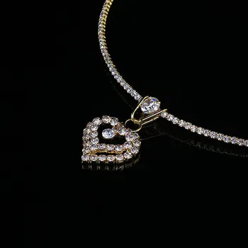 BLIJERY de Culoare de Aur de Cristal Nunta Nupțial Bijuterii Set Pandantiv Inima Cravată Colier Cercei Set pentru Femei Africane Set de Bijuterii