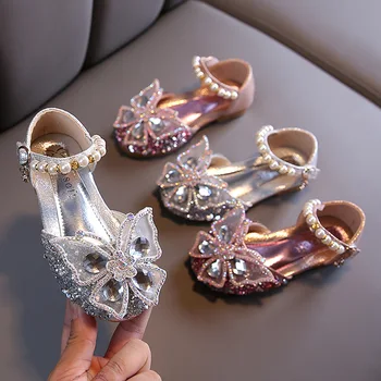 Bling Bling Copii Stras Fluture Cristal Princess Pantofi pentru nunta si petrecere fete pantofi de dans de Performanță 1-12T