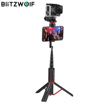 BlitzWolf BW-BS10 Sport, Toate Într-Un singur Wireless bluetooth Selfie Stick Pliabil Trepied, Monopied Selfie stick pentru Telefoane cu Camera foto