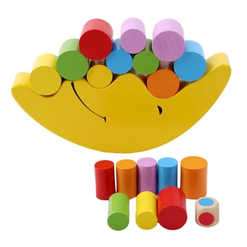 Blocuri De Lemn Jucarii Luna De Echilibrare Pentru Copii Cadru De Învățare Timpurie Jucarie Montessori Didactice Luna Echilibru Colorate De Dezvoltare Timpurie