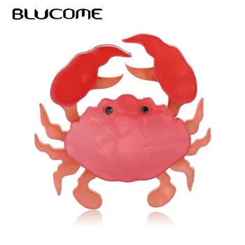 Blucome Acrilic Negru Ochi De Crab Roșu Broșe Ace Pentru Femei, Copii, Crăciun Handmade, Cadouri De Partid Brosa Ace Pălării Rochie Accesoriu