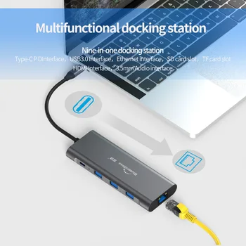 Blueendless Multi USB 3.0 Adaptor HDMI la Splitter 3 Port USB C HUB USB-C Tip C 3.1 pentru MacBook Pro Accesorii USB de C HUB