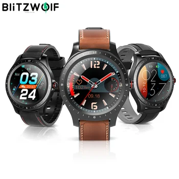 [ bluetooth 5.0 ] BlitzWolf BW-HL2 Ceas Inteligent 1.3 Complet Rotund cu Ecran Tactil de Ritm Cardiac tensiunea Arterială de O2 Monitor IP67 Smartwatch