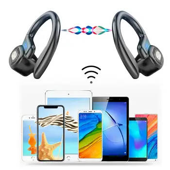 Bluetooth 5.0 Cască TWS Pavilioane Wireless Căști 8D HD Sunet Surround Stereo Căști pentru Ureche Touch Control Hands-Free