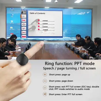 Bluetooth 5.0 Inel de Control de la Distanță PPT Page-Turner Mouse-ul Bluetooth Telefon Mobil de Control de la Distanță Dispozitiv Portabil Multifunctional