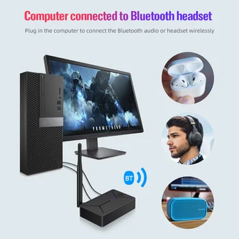 Bluetooth 5.0 Transmițător Audio de 3,5 mm AUX Jack RCA USB Stereo Optic Coaxial SPDIF Adaptor Wireless Dongle TV Pentru PC-ul pentru Căști