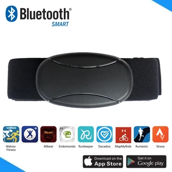 Bluetooth cardiofrequenzimetro con Fascia Toracica Fascia de Fitness Cardio Frequenza cardiaca Bluetooth Smart Monitor de Ritm Cardiac
