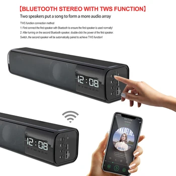 Bluetooth, cu TV Sound Bar cu fir și fără Fir Bluetooth Acasă Surround SoundBar pentru PC Teatru TV Speaker