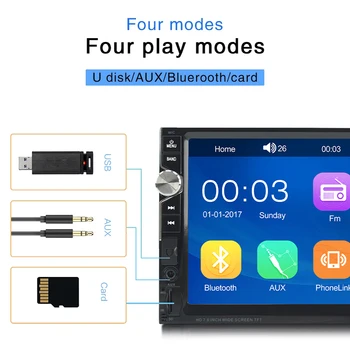 Bluetooth Dublu din In-Dash MP4 Player 7
