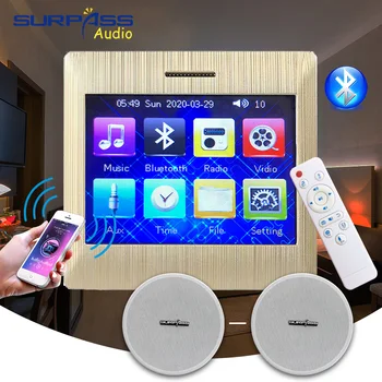 Bluetooth Mini Amplificator de Boxe de Tavan Kit Touch Screen Amplificator de 15-40Watts de Boxe de Tavan pentru Acasă Muzică de Fundal de Sistem