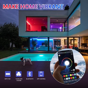 Bluetooth Smart LED Strip Lumini RGB 5050 Flexibil Panglică de Lumină LED Bluetooth App Control de la Distanță IR Muzica, TV Iluminare