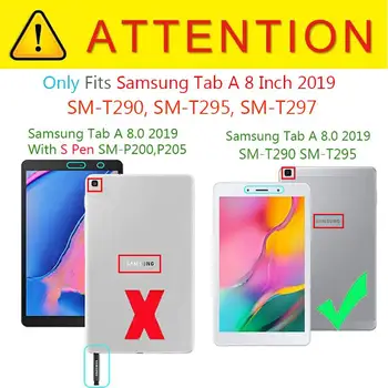 Bluetooth Tastatură Caz Comprimat Funda pentru Samsung Galaxy Tab a 8.0 2019 SM-T290 SM-T295 T290 T295 Wireless Tastatura husa pentru Tableta