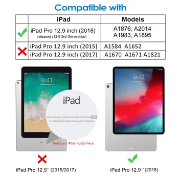 Bluetooth Tastatură Caz pentru iPad Pro de 12.9 inch 3-a Generație pentru Apple iPad 2018 Tableta A1876 A1895 A1983 AAZERTY QWERTZ