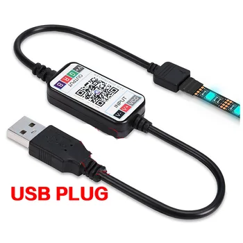 Bluetooth USB RGB Benzi cu Led-uri Controler de la Distanță DC 5V-12V Wireless mai Îndepărtate 4pin RGB Iluminat cu Led Strip Bandă de Lumină