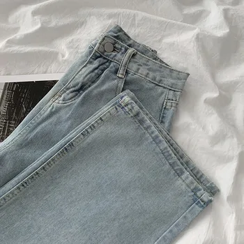 Blugi femei 2021 Primăvară Nouă Y2k Înaltă Talie Pantaloni E Fata de Epocă Streetwear Largi de Culoare Pantalonii Pentru