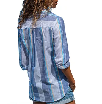 Bluze pentru femei de Moda cu Maneci Lungi Rândul său, în Jos Guler Office Camasa Bluza Șifon Cămașă Casual Topuri 5XL Plus Dimensiune Blusas Femininas