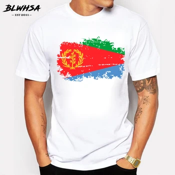 BLWHSA Eritreea Pavilion tricou de Moda cu Maneci Scurte din Bumbac de Vara tricouri Hip-hop Eritreea Drapelul Național Oameni Tees