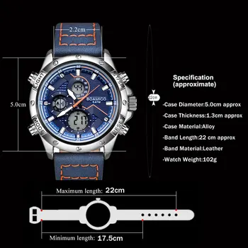 BOAMIGO 2020 Nou Casual Sport rezistent la apa Ceasul Om de Moda Militare Digital Analog Quartz Cronograf Ceas de mână de Om