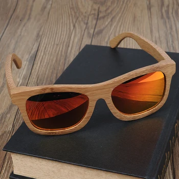 BOBO PASĂRE Pătrat ochelari de Soare Barbati Doamnelor Polarizate UV Protectie Ochelari de Femei Bambus Ochelari de Soare lunetele femmes solaire