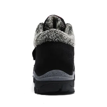 Bocanci femei pantofi 2021 nou cald blană de zăpadă glezna cizme de sex feminin mare pană dantela-up pantofi de iarna impermeabile femei cizme de iarna