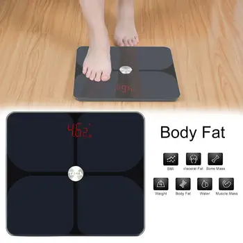 Body Fat Scale Podea Științifice Electronice Smart LED Digital Greutate Baie Echilibru Bluetooth Pentru Fitbit Sanatate Apple si Google